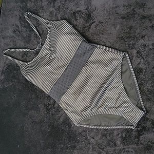 Carve Designs One Piece Swimsuit. Size small.  NwOT Black white stripes